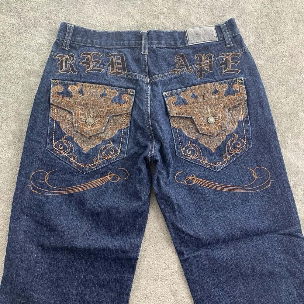 Vintage Red Ape Jeans Mens 34x31” Blue Baggy Skater Denim Y2K Streetwear Hip Hop